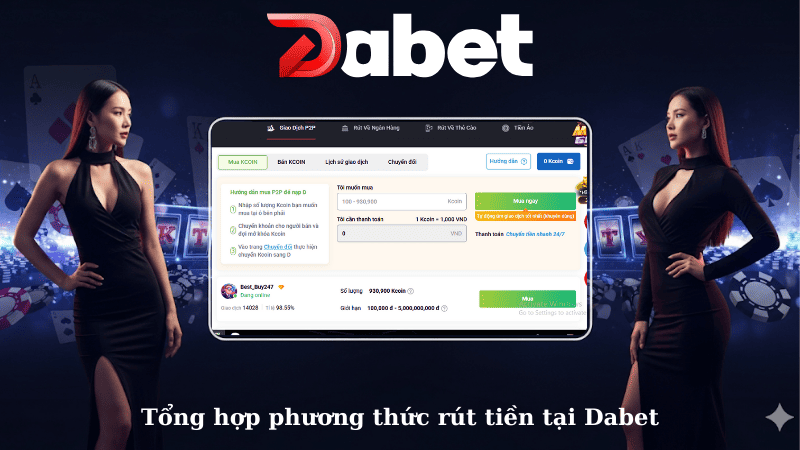 Tổng hợp phương thức rút tiền tại Dabet